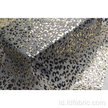 100% Polyester Leopard Pattern Mesh Fabric